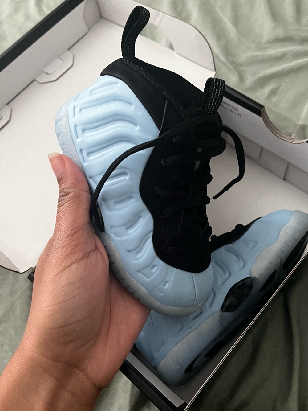 Nike Kids Foam Runner Sneakers in Light Blue and Black